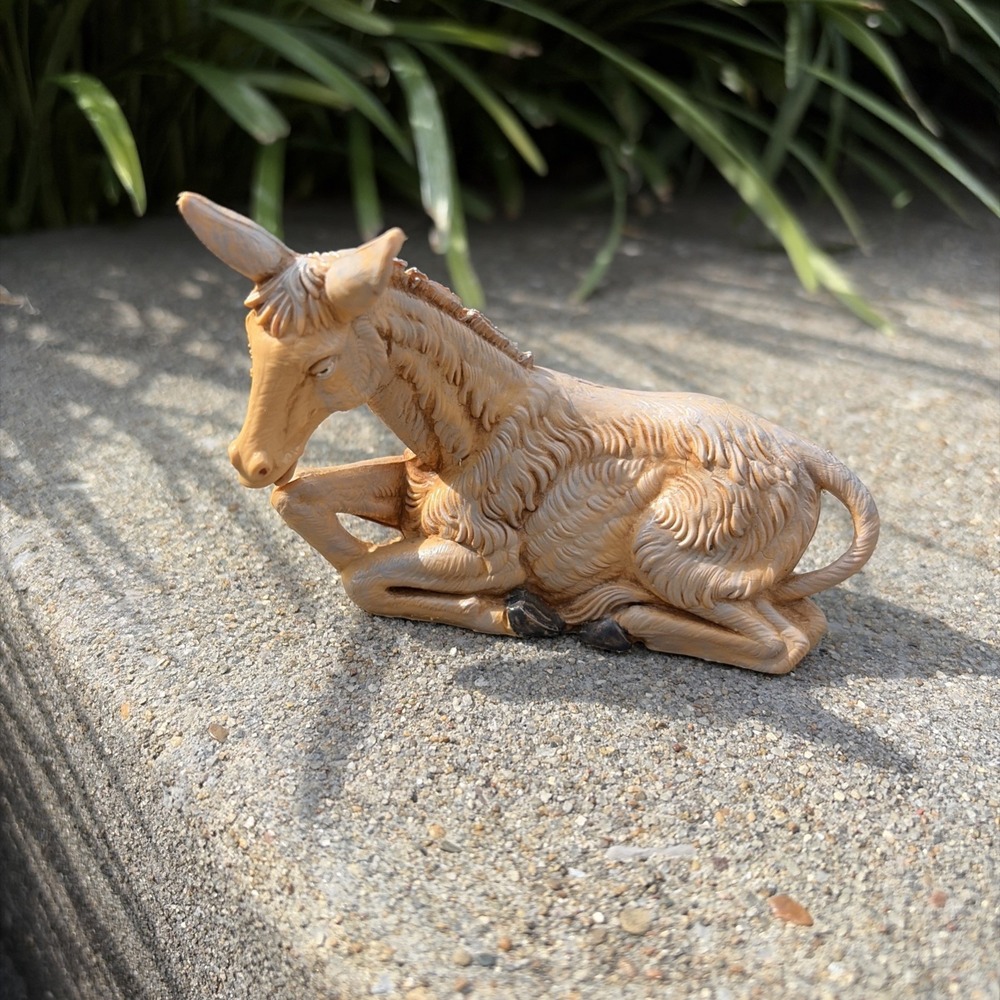 Vintage 1983 Fontanini Heirloom Nativity Donkey Figurine Italy